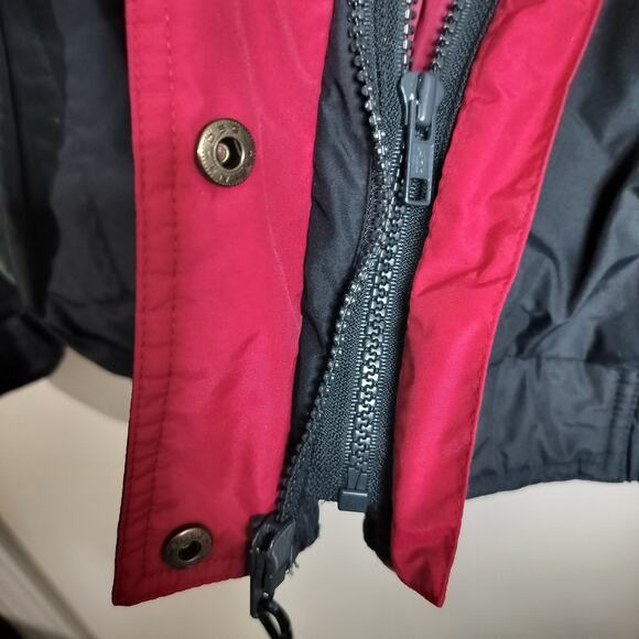 4483)Vtg Columbia Sportswear Women Black Pink Bugaboo Button Zip Nylon Jacket L - Picture 6 of 13